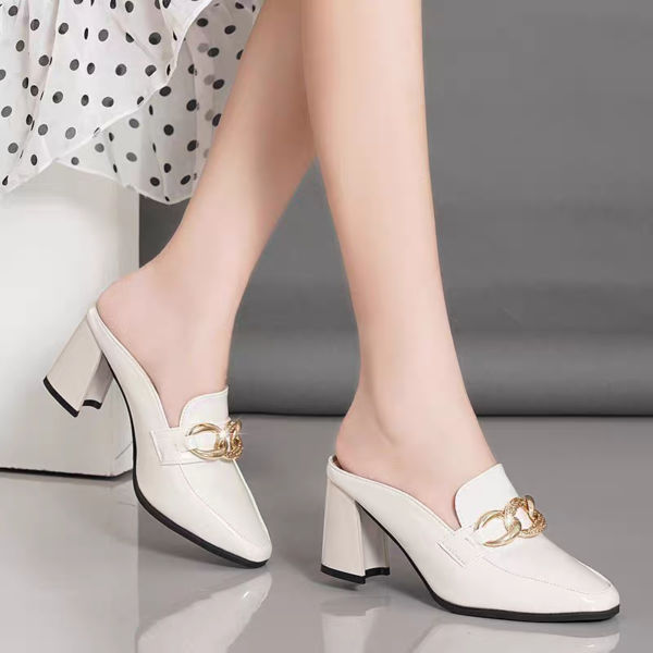 heeled half-slip single shoes - Image 5