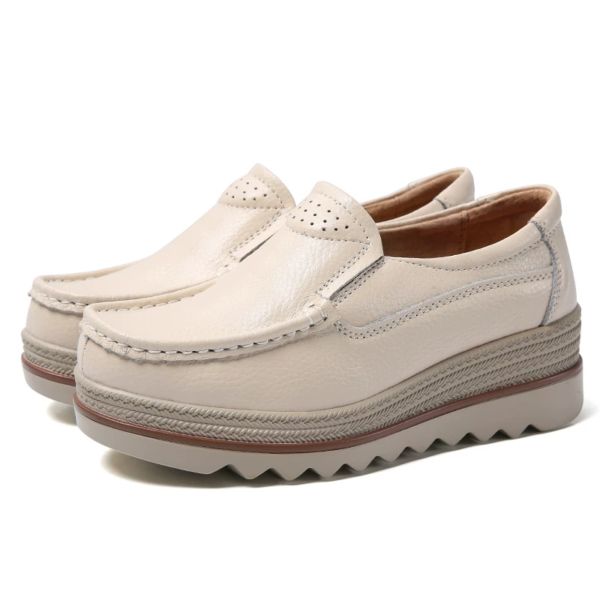 genuine leather loafer shoes for women - Image 3