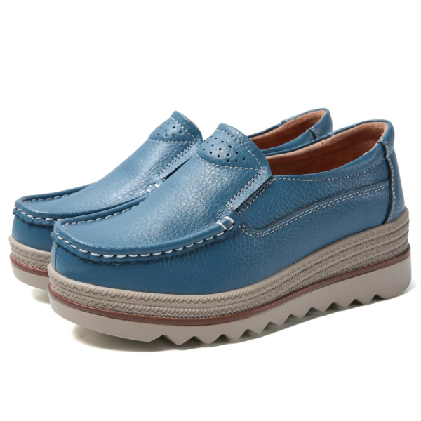 genuine leather loafer shoes for women - Image 2