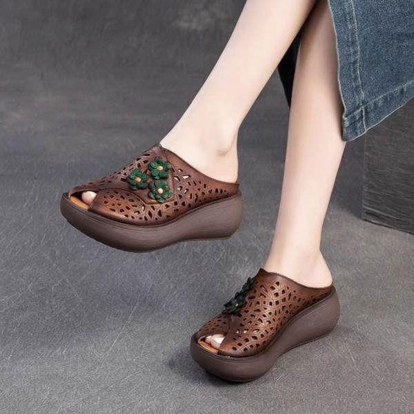 New summer women's flower hole simple outdoor sandals