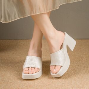 American style high heel thick-soled women shoes